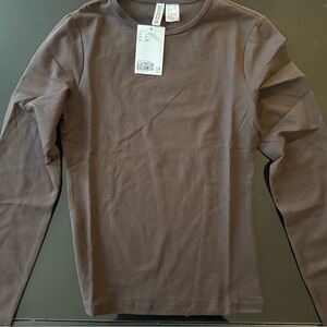 H&M Dark Brown Long Sleeve Tee
